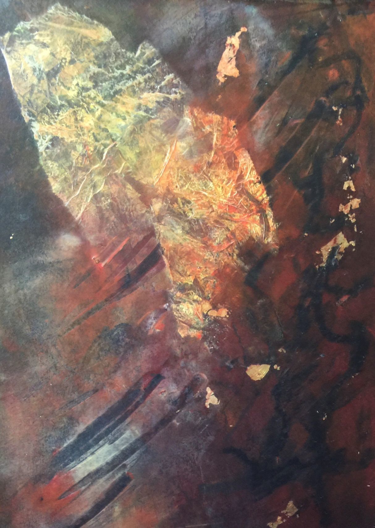 Dana Gronemyer oil and wax abstract art.